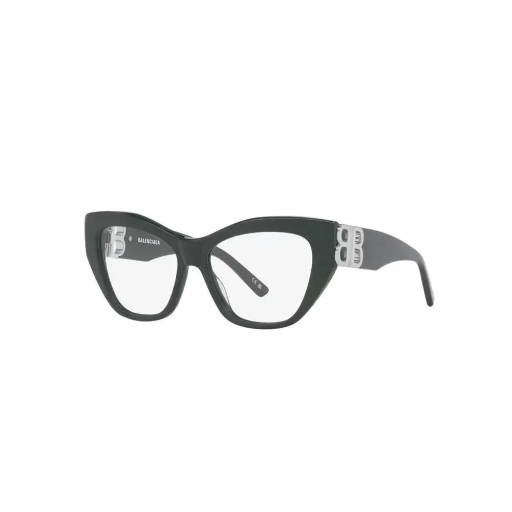 NEW!!! Balenciaga BB0312O 005 Gray Cat-Eye Glasses with Silver BB Logo Authentic